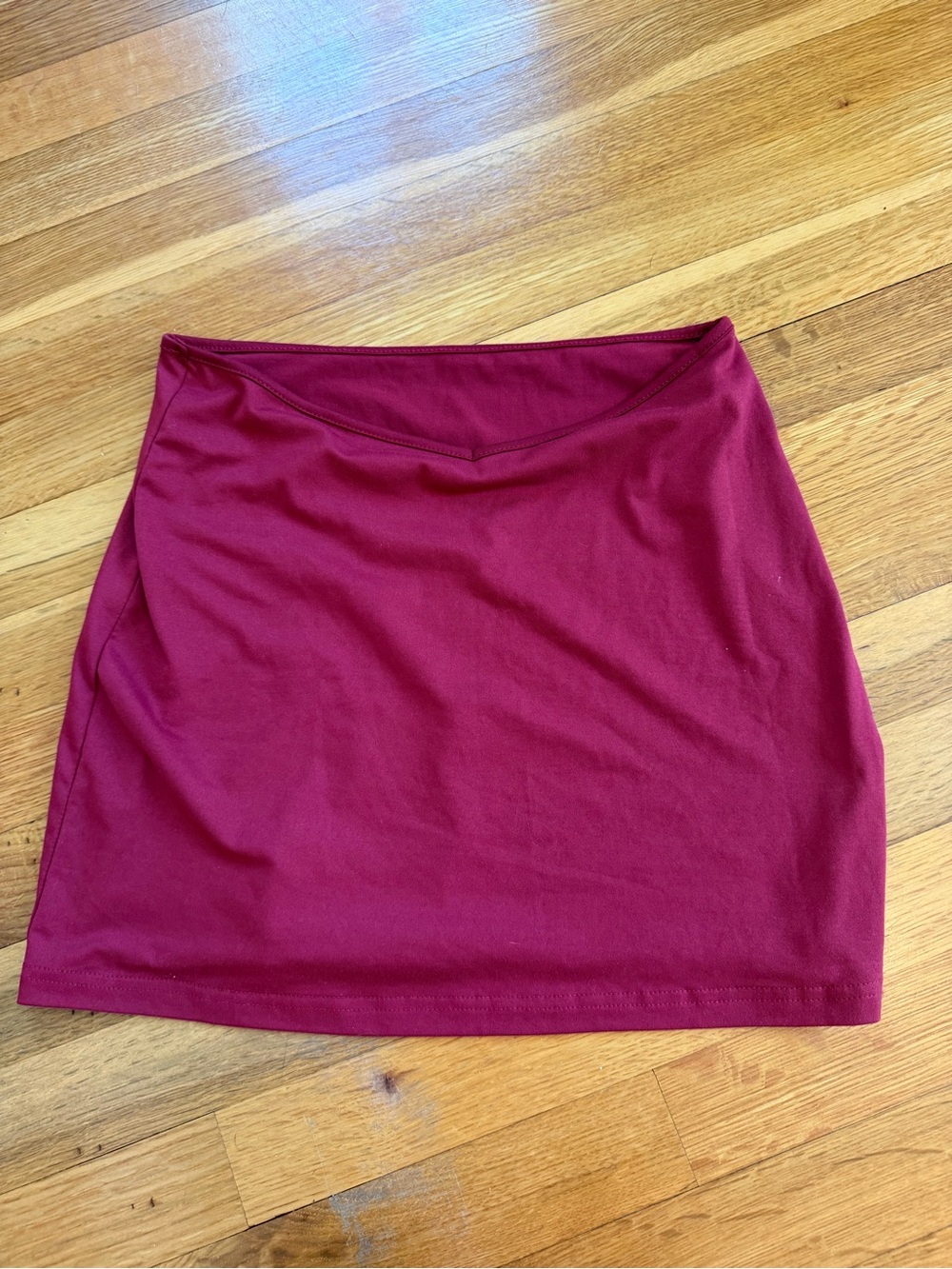 SHEIN Maroon V-Waist Mini Skirt